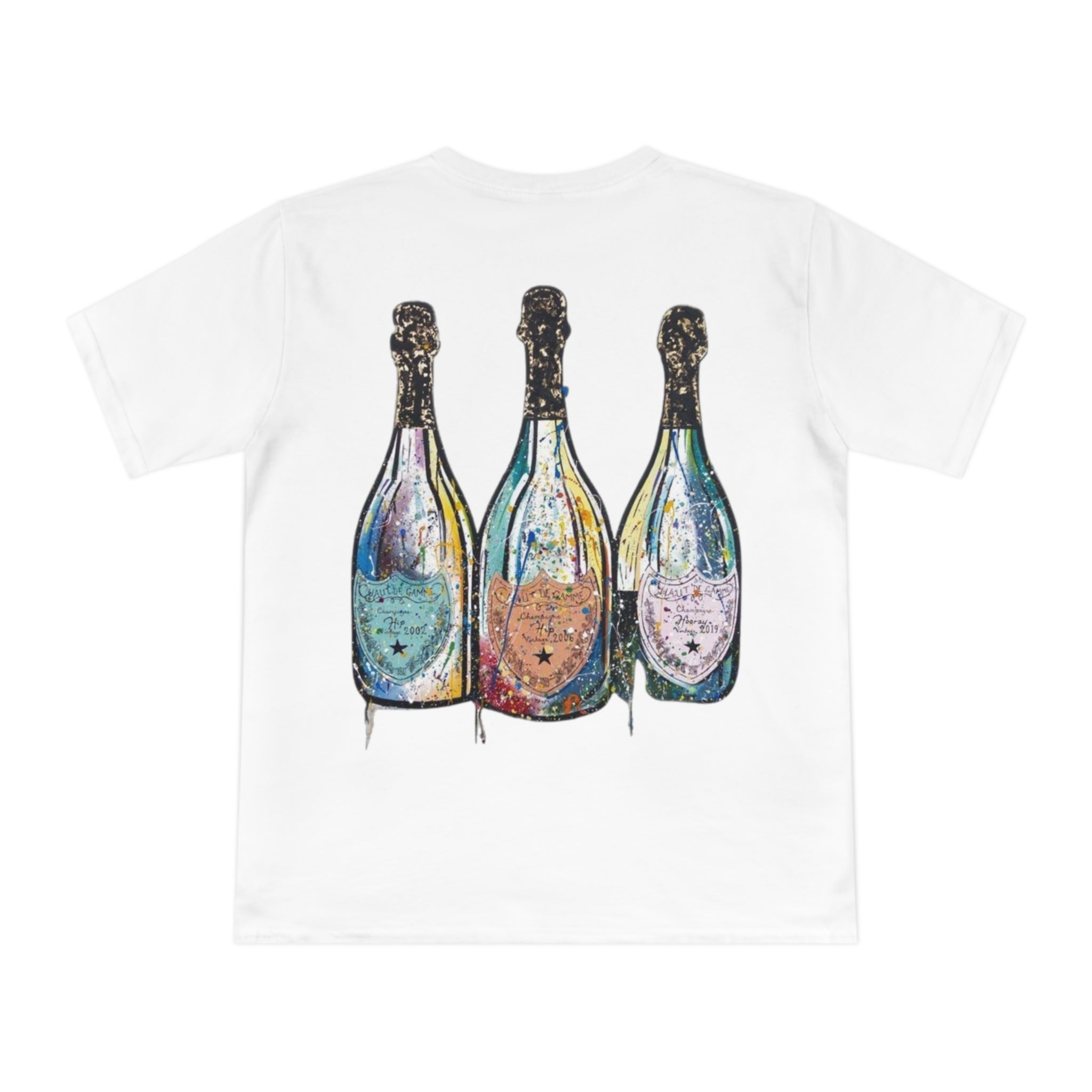 Champagne Trio T-Shirt — Artistic Sparkling Wine Graphic Tee